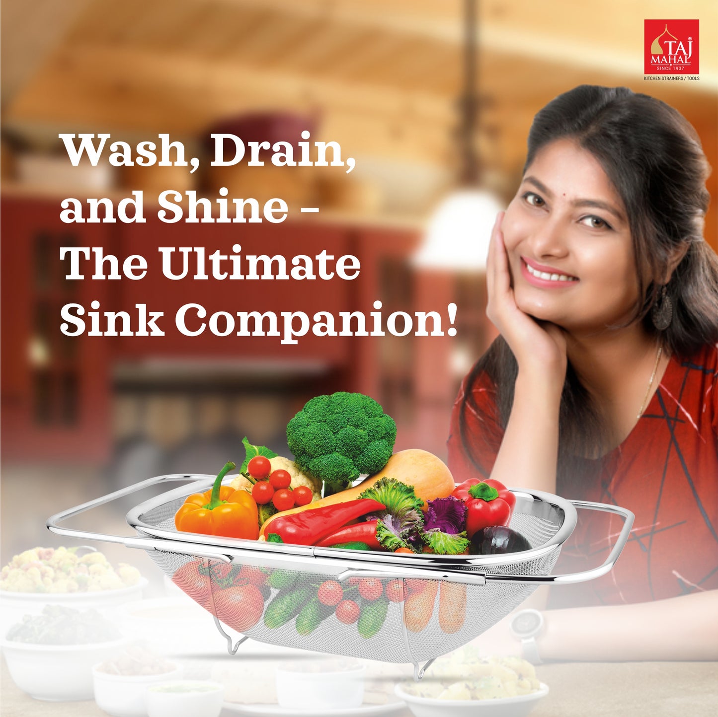 SS SINK BASKET WITH MESH REINFORCEMENT PROTECTOR