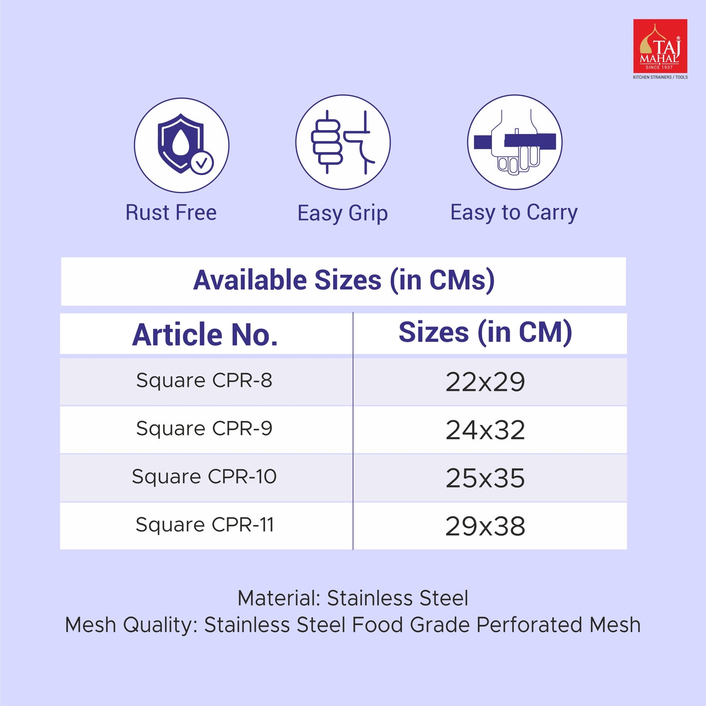 SQUARE CPR FRIDGE BASKET
